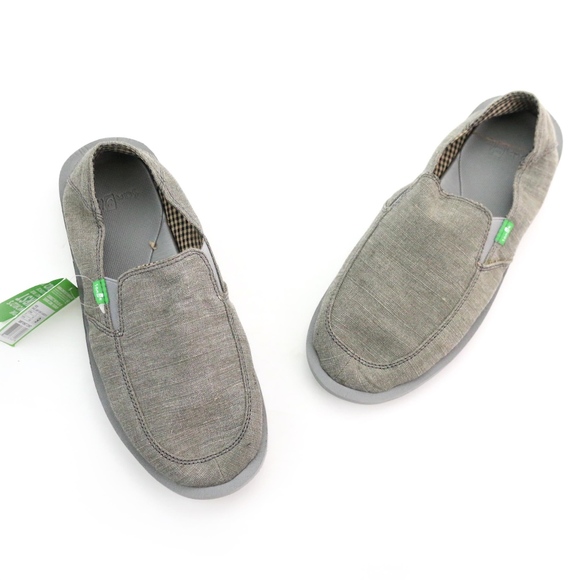 Sanuk Sidewalk Surfers Vice Charcoal Vintage Shoe - Picture 5 of 6